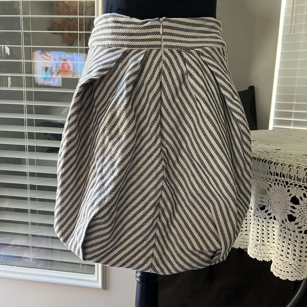 Eva‎ Franco Mini Skirt Sz 10 Bubble Hem Bow